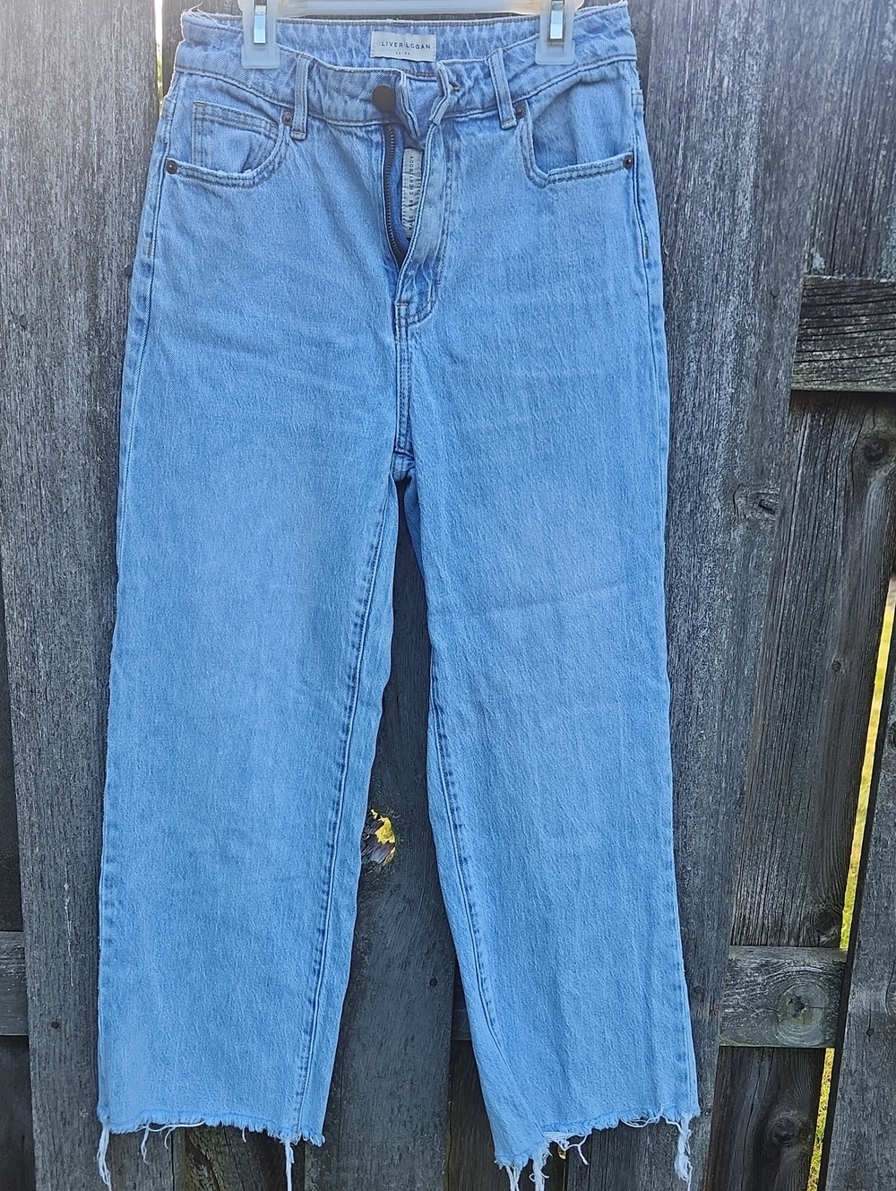 Oliver Logan Cotton Jeans Classic Light Blue High-Rise Straight Sz 27 Inseam 25
